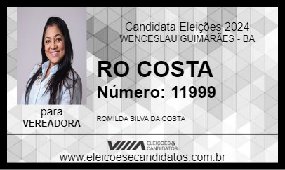 Candidato RO COSTA 2024 - WENCESLAU GUIMARÃES - Eleições