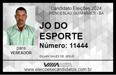 Candidato JO DO ESPORTE 2024 - WENCESLAU GUIMARÃES - Eleições