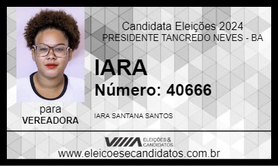 Candidato IARA 2024 - PRESIDENTE TANCREDO NEVES - Eleições