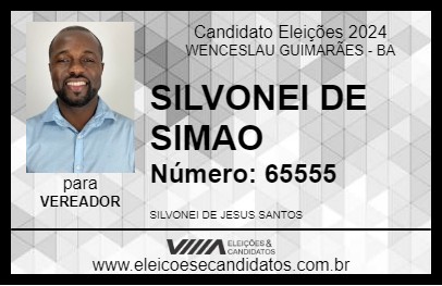 Candidato SILVONEI DE SIMAO 2024 - WENCESLAU GUIMARÃES - Eleições