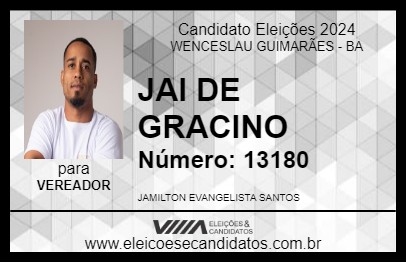 Candidato JAI DE GRACINO 2024 - WENCESLAU GUIMARÃES - Eleições