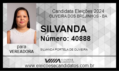 Candidato SILVANDA 2024 - OLIVEIRA DOS BREJINHOS - Eleições