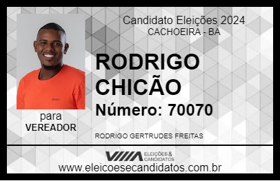 Candidato RODRIGO CHICÃO 2024 - CACHOEIRA - Eleições