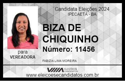 Candidato BIZA DE CHIQUINHO 2024 - IPECAETÁ - Eleições