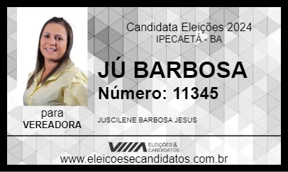 Candidato JÚ BARBOSA 2024 - IPECAETÁ - Eleições