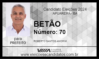 Candidato BETÃO 2024 - APUAREMA - Eleições