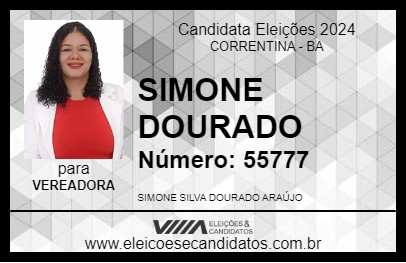 Candidato SIMONE DOURADO 2024 - CORRENTINA - Eleições