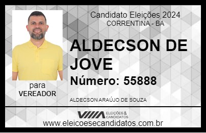 Candidato ALDECSON DE JOVE 2024 - CORRENTINA - Eleições