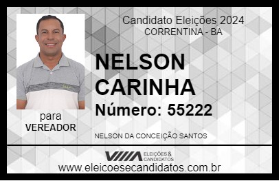 Candidato NELSON CARINHA 2024 - CORRENTINA - Eleições