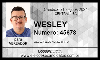 Candidato WESLEY 2024 - CENTRAL - Eleições