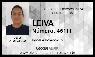 Candidato LEIVA 2024 - CENTRAL - Eleições