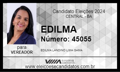 Candidato EDILMA 2024 - CENTRAL - Eleições