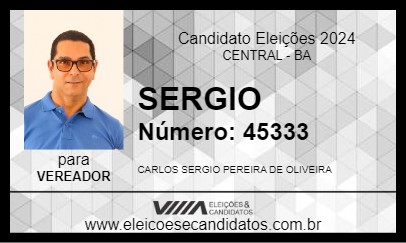 Candidato SERGIO 2024 - CENTRAL - Eleições