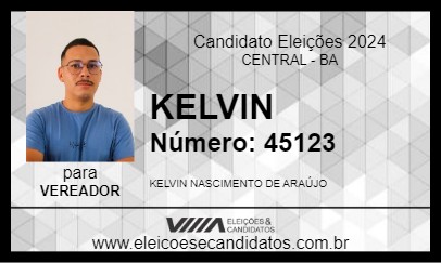 Candidato KELVIN 2024 - CENTRAL - Eleições