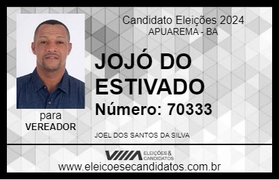 Candidato JOJÓ DO ESTIVADO 2024 - APUAREMA - Eleições