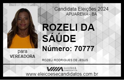 Candidato ROZELI DA SAÚDE 2024 - APUAREMA - Eleições