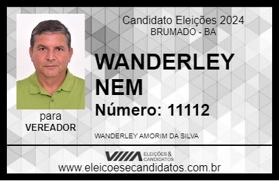 Candidato WANDERLEY NEM 2024 - BRUMADO - Eleições