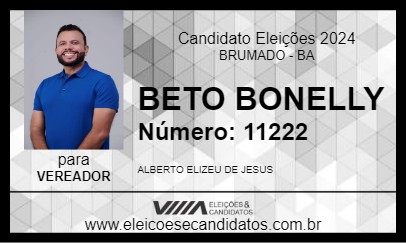 Candidato BETO BONELLY 2024 - BRUMADO - Eleições