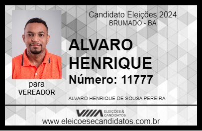 Candidato ALVARO HENRIQUE 2024 - BRUMADO - Eleições