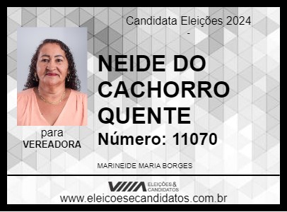 Candidato NEIDE DO CACHORRO QUENTE 2024 - BRUMADO - Eleições