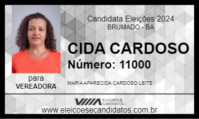 Candidato CIDA CARDOSO 2024 - BRUMADO - Eleições