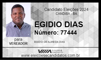 Candidato EGIDIO DIAS 2024 - CANDIBA - Eleições