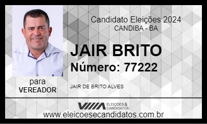 Candidato JAIR BRITO 2024 - CANDIBA - Eleições