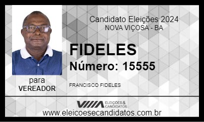 Candidato FIDELES 2024 - NOVA VIÇOSA - Eleições