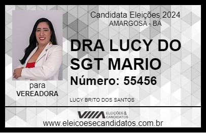 Candidato DRA LUCY DO SGT MARIO 2024 - AMARGOSA - Eleições