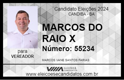 Candidato MARCOS DO RAIO X 2024 - CANDIBA - Eleições