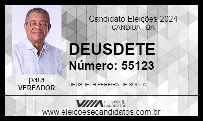 Candidato DEUSDETE PEREIRA 2024 - CANDIBA - Eleições