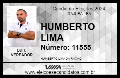 Candidato HUMBERTO LIMA 2024 - IRAJUBA - Eleições