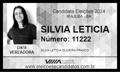 Candidato SILVIA LETICIA 2024 - IRAJUBA - Eleições