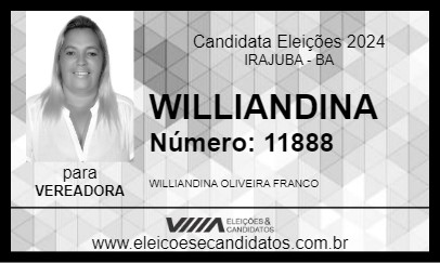 Candidato WILLIANDINA 2024 - IRAJUBA - Eleições