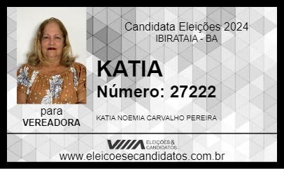 Candidato KATIA 2024 - IBIRATAIA - Eleições