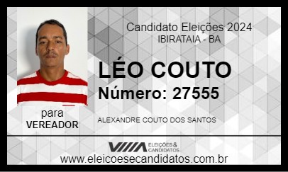 Candidato LÉO COUTO 2024 - IBIRATAIA - Eleições