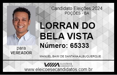 Candidato LORRAN DO BELA VISTA 2024 - POÇÕES - Eleições