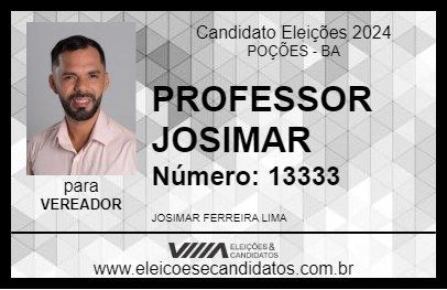 Candidato PROFESSOR JOSIMAR 2024 - POÇÕES - Eleições