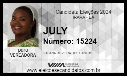 Candidato JULY 2024 - IRARÁ - Eleições