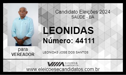 Candidato LEONIDAS 2024 - SAÚDE - Eleições