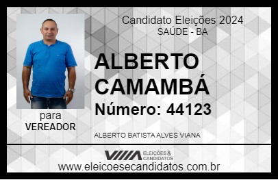 Candidato ALBERTO CAMAMBÁ 2024 - SAÚDE - Eleições