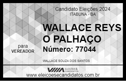 Candidato WALLACE REYS O PALHAÇO 2024 - ITABUNA - Eleições