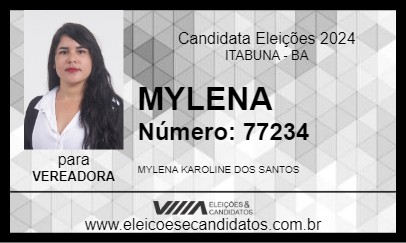 Candidato MYLENA 2024 - ITABUNA - Eleições