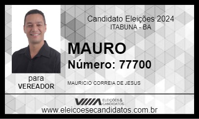 Candidato MAURO 2024 - ITABUNA - Eleições