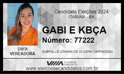 Candidato GABI E KBÇA 2024 - ITABUNA - Eleições