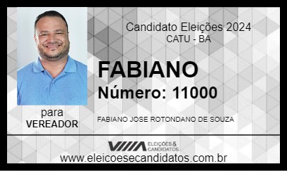 Candidato FABIANO 2024 - CATU - Eleições