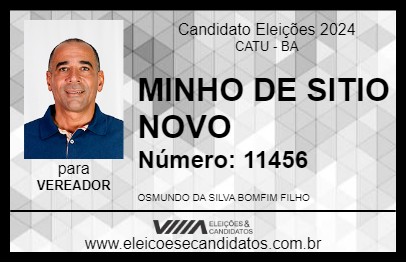 Candidato MINHO DE SITIO NOVO 2024 - CATU - Eleições