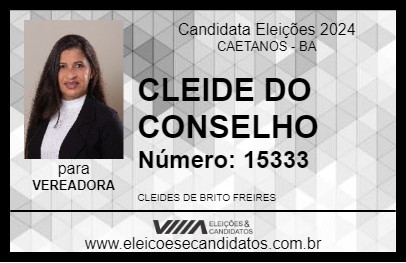 Candidato CLEIDE DE ANÍZIO 2024 - CAETANOS - Eleições