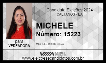 Candidato MICHELE 2024 - CAETANOS - Eleições