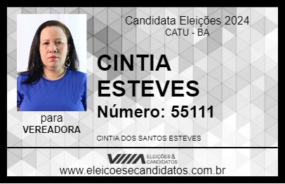 Candidato CINTIA ESTEVES 2024 - CATU - Eleições